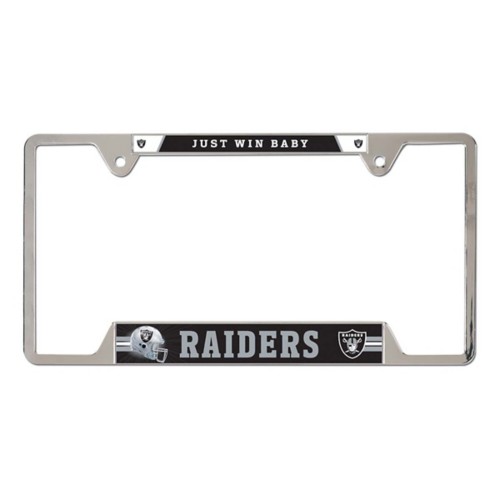 Wincraft Las Vegas Raiders Just Win Baby Metal License Plate Frame - Primary Image