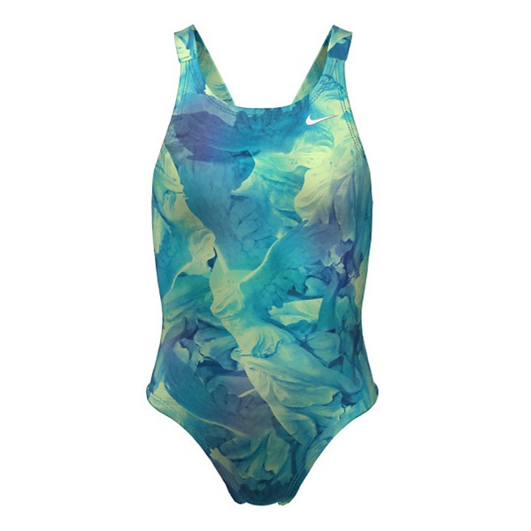 Girls' Nike Hydrastrong Fastback One Piece Swimsuit Large Cool Multi