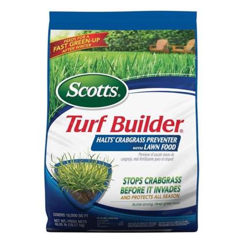 Scotts Turf Builder Halts Crabgrass Preventer Lawn Fertilizer For Multiple Grass Types 15000 sq ft