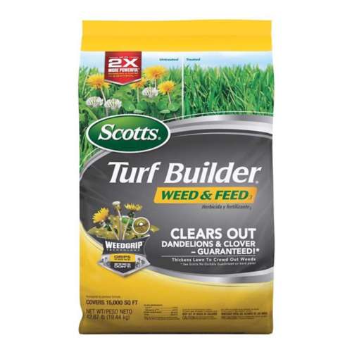 Scotts Turf Builder Weed & Feed Lawn Fertilizer For Multiple Grass Types 15000 sq ft