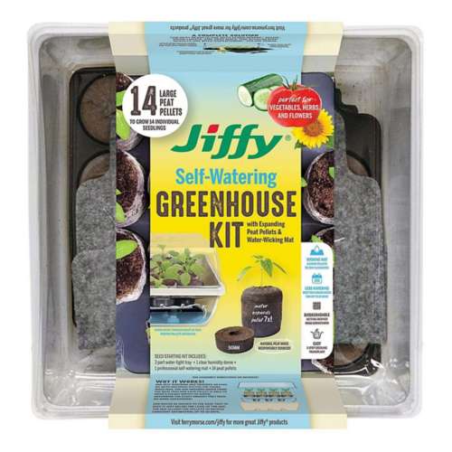 Jiffy Self-Watering Peat Pellet Greenhouse