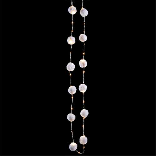 Allstate Floral 6' Battery Operated Yarn Ball Garland