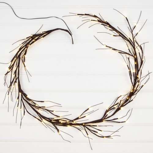 Allstate Floral 7' Faux Twig Garland With 120 LED Lights
