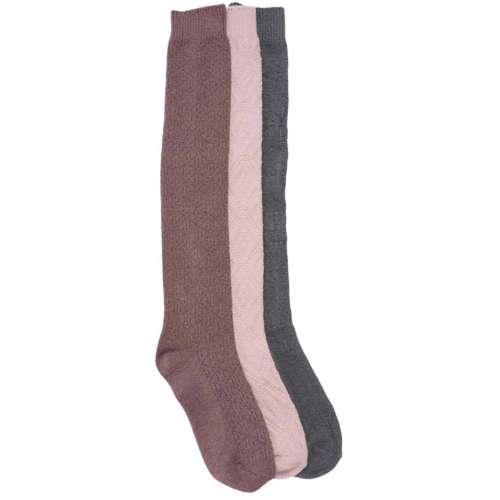 Women's Muk Luks Microfiber 3 Pack Knee High Socks
