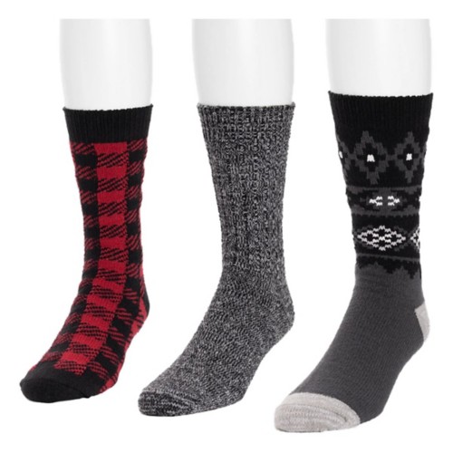 Men s MUK LUKS Microfiber Boot 3 Pack Crew Socks SCHEELS