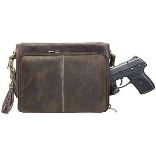 GTM Distressed Buffalo Leather Should Clutch Concealed Carry