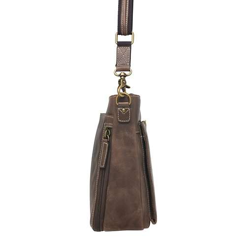 Black Leather Crossbody Boho Bag with Dock Line Rope and Brass Summer Night Black / Add A Matching Clutch (Save / 18 Handle