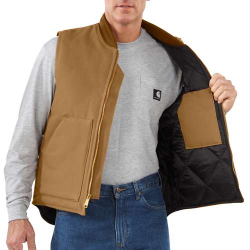 Men's Carhartt Relaxed Fit Firm Duck Insulated Rib Collar Vest