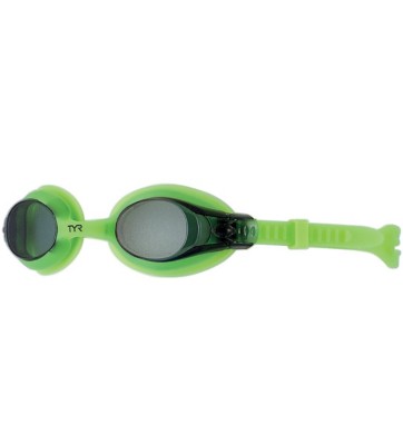 green swimming goggles