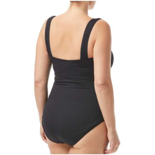 Women's TYR Solid Square Neck Controlfit One Piece Swimsuit