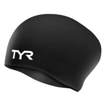 Adult TYR Long Hair Wrinkle-Free Silicone Swim Cap