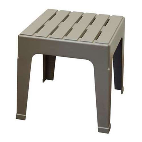 Adams Big Easy Gray Square Resin Stackable Side Table