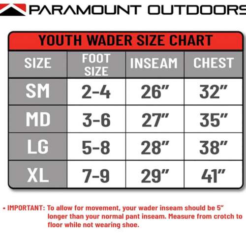 Youth Paramount Outdoors Stonefly Breathable Waders