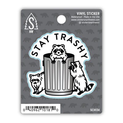 Stickers Northwest Stay Trashy Raccoons Sticker Sticker