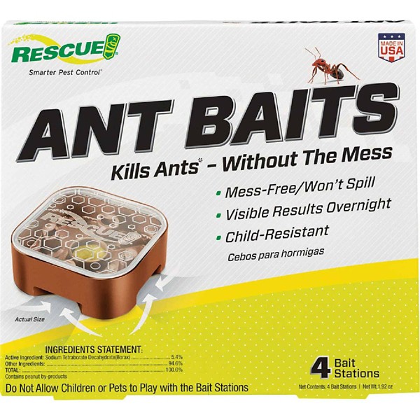 RESCUE Ant Baits Traps - 4 Pack - RESCUE