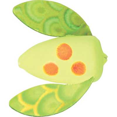 One per Package Worden/'s Spin-n-Glo Chartreuse Orange Polka dots