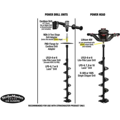 Ice Fishing Ice Anchor Power Drill Adapter Set Up Power Drill