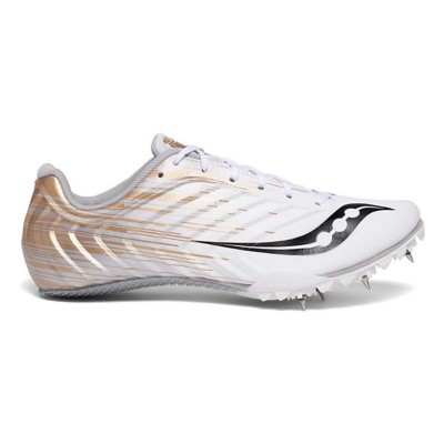 white sprint spikes
