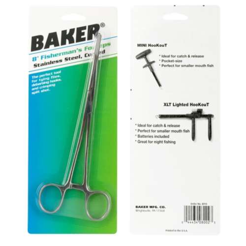 Baker 8-Inch Curved Forceps