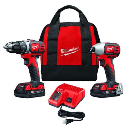 Milwaukee M18 18V Cordless Brushed 2 Tool Drill/Driver and Impact Driver Kit