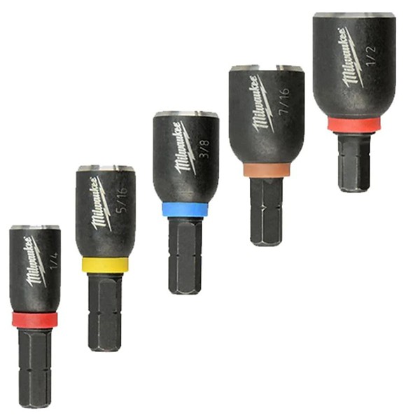 Milwaukee 5 Piece SHOCKWAVE Insert Nut Driver Set