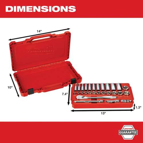 28 piece milwaukee online socket set