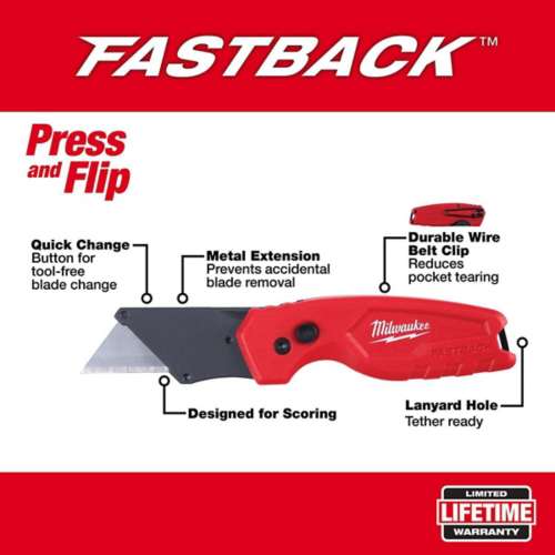 Milwaukee Fastback Folding Utility Knife - 2 Pack Set