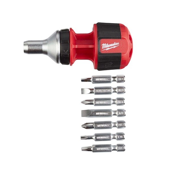 Milwaukee 8-in-1 Ratcheting Screwdriver and Bit Set