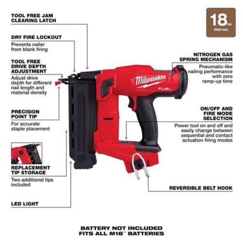 Milwaukee M18 FUEL Brushless Brad Nailer - Tool Only