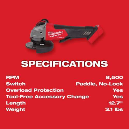 Milwaukee M18 FUEL Cordless Grinder - Tool Only