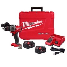 Milwaukee M18 Fuel 18 V 1/2 in Brushless Cordless Hammer Drill Kit (Battery & Charger)