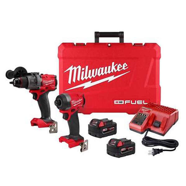 Milwaukee M18 FUEL Hammer Drill and Impact Driver Combo Kit - Batteries and Charger Included