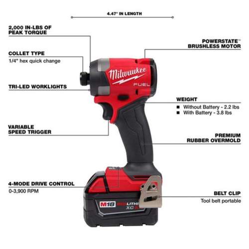 Milwaukee M18 FUEL Hammer Drill and Impact Driver Combo Kit - Batteries and Charger Included