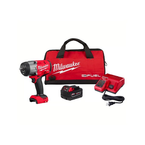 Milwaukee M18 1/2 in High Torque Impact Wrench Kit - Battery and Charger Included - Milwaukee
