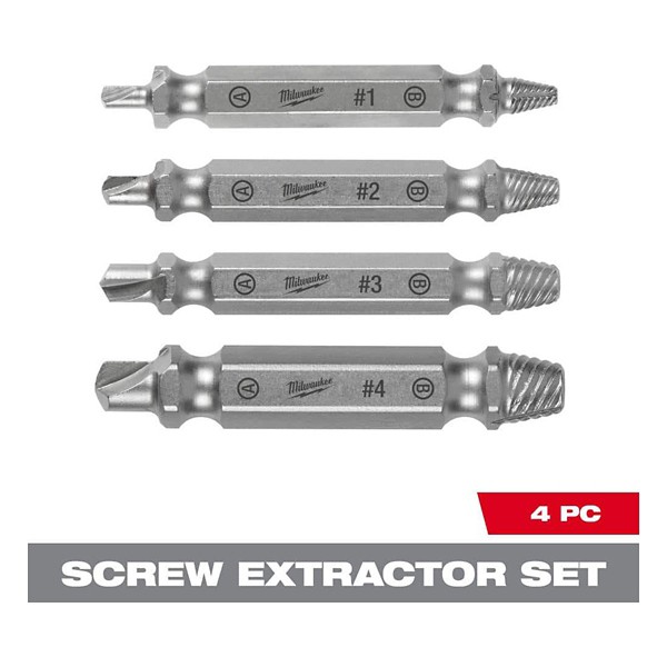 Milwaukee M2 Steel Screw Extractor Set - 4 pc