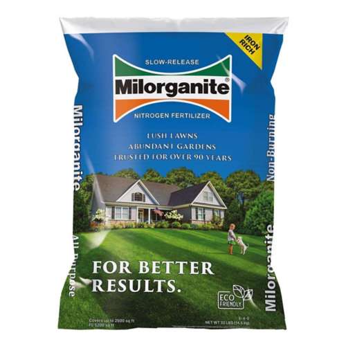 Milorganite Slow Release Nitrogen Lawn Fertilizer For All Grasses 2500 sq ft