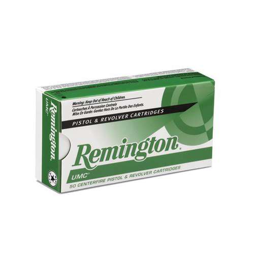 Remington UMC FMJ Pistol Ammunition 50 Round Box