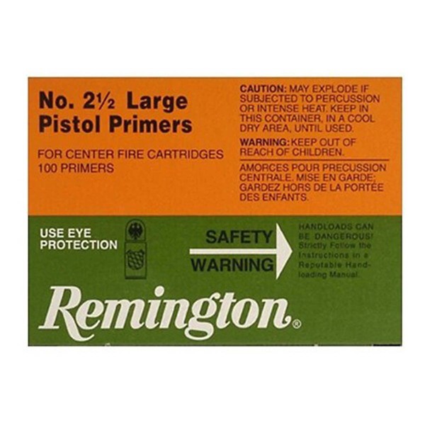 REMINGTON Large Pistol No. 2.5 Primer Sleeve 100 ct.