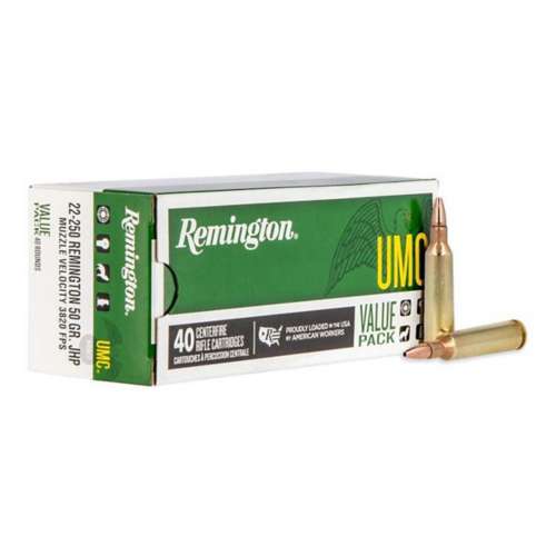 Remington UMC Value Pack 22-250 Rem 45gr JHP 40/bx
