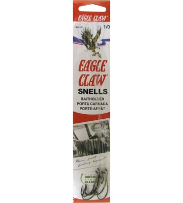 Eagle Claw Snelled Red Hooks Package