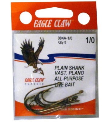 Eagle Claw Classic Plain Shank Hooks
