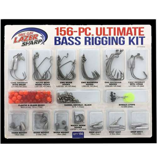Eagle Claw Lazer Shap 156-Pc Ultimate Bass Rigging Kit