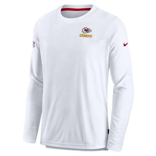 Nike Men's Kansas City Chiefs Athletic Long Sleeve Raglan T-Shirt - Charcoal Heather & Red - M (Medium)