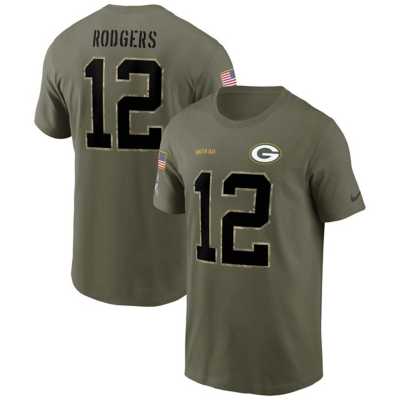 Youth Nike Aaron Rodgers Olive Green Bay Packers 2022 Salute To Service  Player Limited Jersey