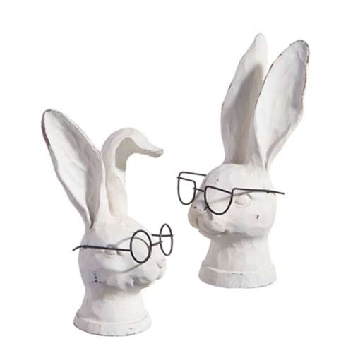 RAZ Imports Rabbit with Glasses Figurine (Styles May Vary)