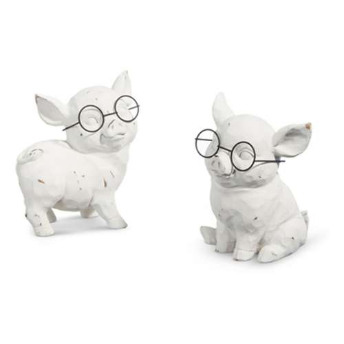 RAZ Imports Pig with Glasses Figurine (Styles May Vary)