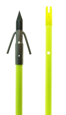 Muzzy Classic Chartruse Bowfising Arrow with Carp Point