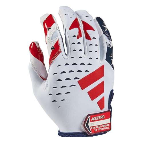 Red and cheap white football gloves