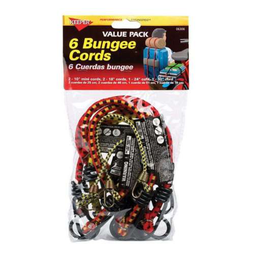 Keeper Assorted Bungee Cord Set 6 pk