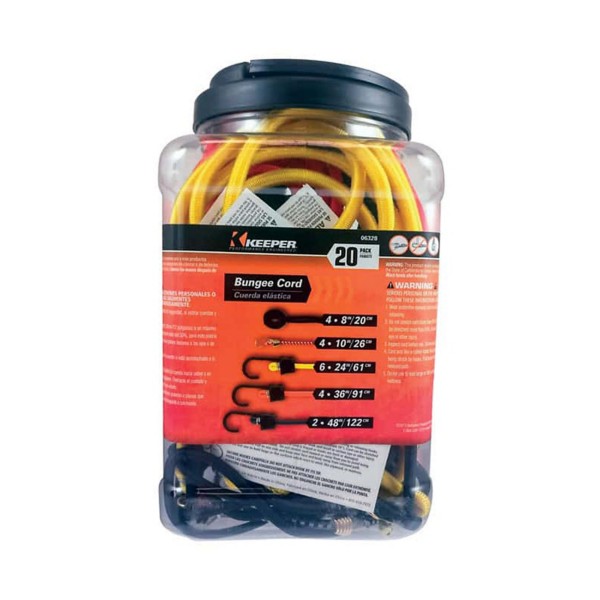 Keeper Assorted Bungee Cords - 20 Pack